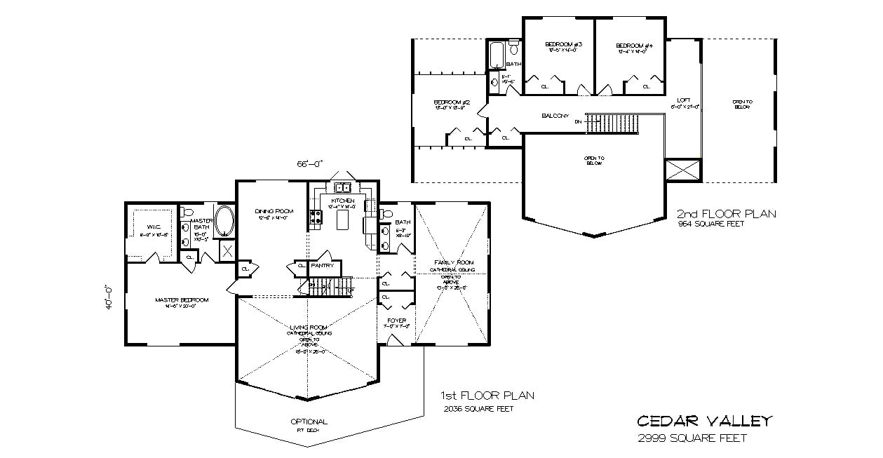 Cedar Valley 4 Bedroom Chalet Floor Plan